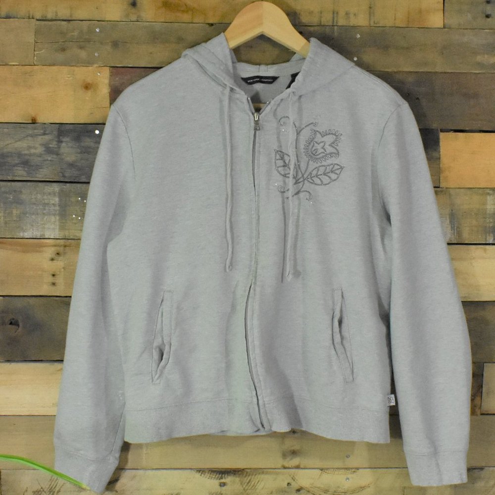 New York and Co. Zip Front Hooded Sweatshirt